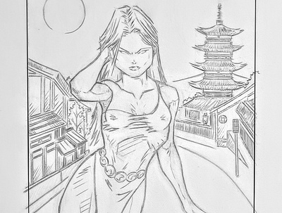 Kyoto Ink comic art digital art illustration pencil art