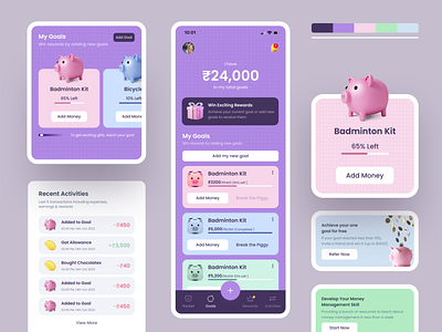 Money Management App for Kids kids app kids money money money management money piggy piggy piggy bank pinky wallet