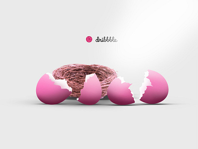 Welcome to dribbble bird nest cracked egg dribbble egg