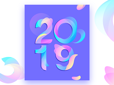 2019, 2019 illustration typography web