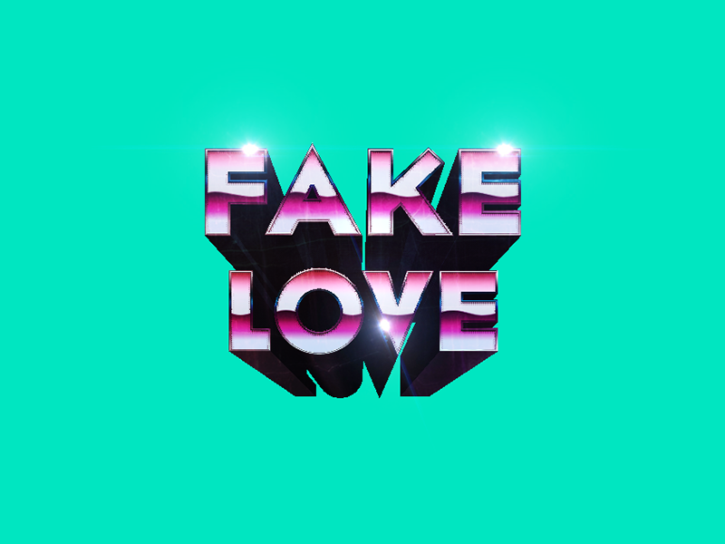 Fake Love 3D Type Exploration by Courtney Walker on Dribbble