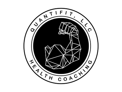 Fitness logo concept black design fitness health identity logo white