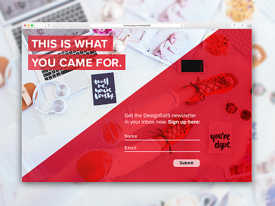 Newsletter Sign Up Page // Daily UI 001