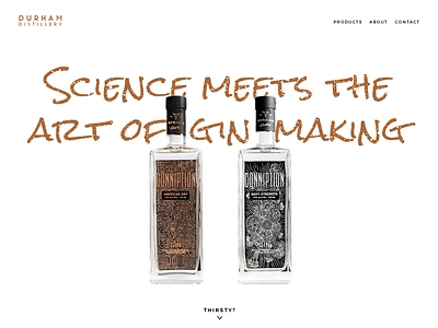 Durham Distillery Landing Page daily design distillery durham gin landing page ui ux web website