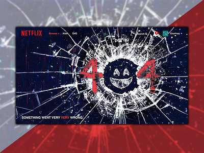 Netflix 404 Error 404 black daily design error glass mirror netflix red ui ux web design