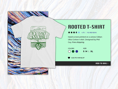 RVA Threads Product Page daily design ecommerce page product richmond rva shirt shopping ui