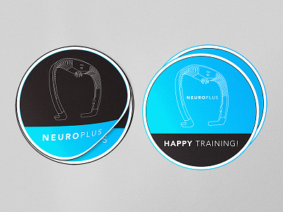 NeuroPlus stickers branding gaming headset identity line neuroplus sticker