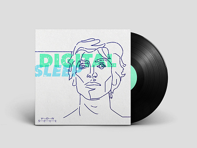 DigitalSleep single cover — Von Sell art cover design digital ep line minimal music sleep von sell