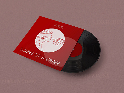 Scene of a Crime cover art — Von Sell art cover design line minimal music record red vinyl