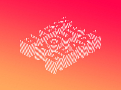 Bless Your Heart bless your heart bright colors experimental type gradient graphic design lettering sans serif stacked type text effect typography
