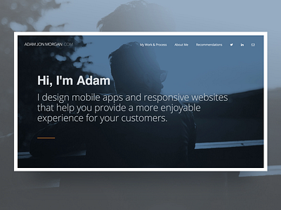 My Portfolio Website Header creative design freelance homepage portfolio responsive ui ux web