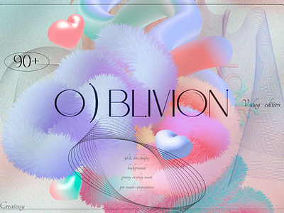 Oblivion 3d Shapes, Gradients and more 3d branding design digital futurism gradients grainy graphic design logo modern motion graphics shapes social media texture typography web design