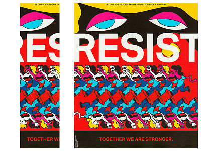 Resist Poster layout design poster design