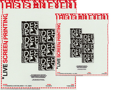 Deeply Event Poster analog graphic design illustration layout design poster design