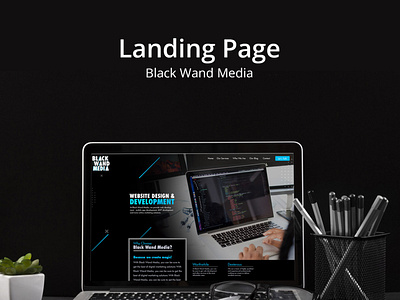 Modern Dark theme Website Design For Digital Media Company branding custom web design dark theme digital marketing website dynamic web design minimalistic design modern ui modern website design portfolio website simple website ui website design