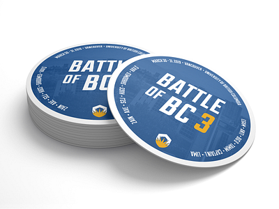 Battle of BC 3 Coasters coasters esports gaming melee print design smash bros ultimate