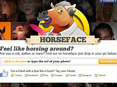 Horseface Viral site horse face illustration