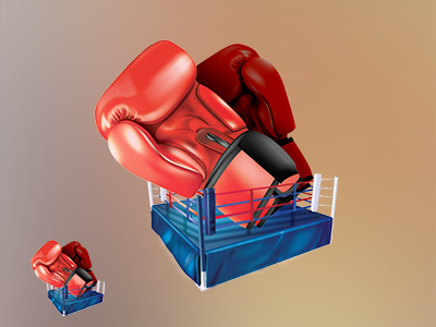 Boxing gloves with ring boxing gloves ring with