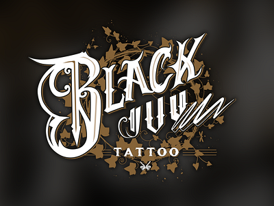 Hand lettering black ivy hand lettering tattoo logo