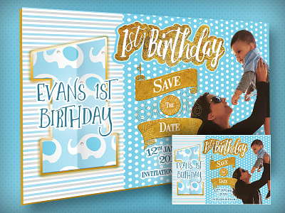 A5 First Bday Invitation birthday flyer