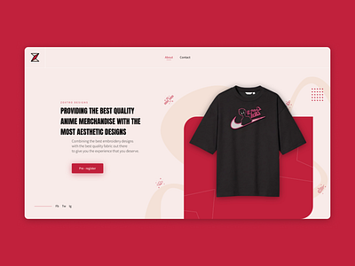 Merchandise website design by Mohan Raina on Dribbble