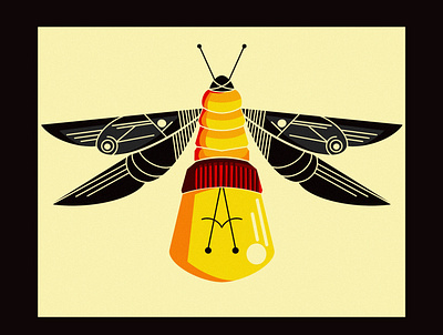 Natural fireflies art artist design graphic design illustration illustrator procreate sketch