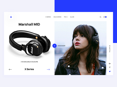 Headphones eCommerce - Web UI Design design ecommerce headphones inspiration interaction landing page minimalist ui ui ux ui ux design ux design ux designer web web design