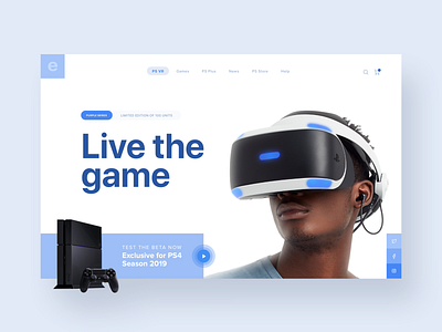 Virtual Reality - Landing Page design ecommerce inspiration interaction landing page minimalist ui ui ux ui ux design ui ux designer ux ux design ux designer virtual reality vr web web design