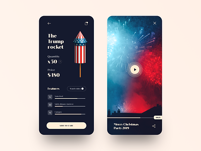 The Trump Rocket design donald trump ecommerce fireworks inspiration interaction landing page minimalist rocket trump ui ui ux ui ux design ux ux designer web web design