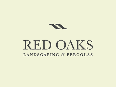 Red Oaks Logo branding identity logo serif