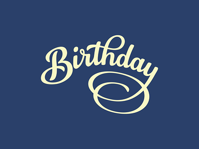 Birthday Lettering card hand drawn lettering
