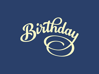 Birthday Lettering