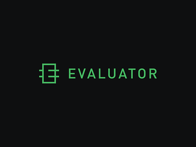 Evaluator Logo branding identity logo modern sans serif typography