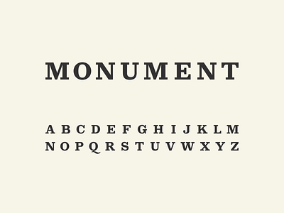 Monument Typeface