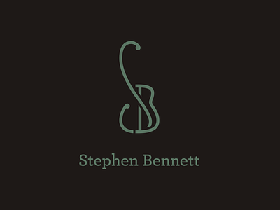 Stephen Bennett Logo branding design guitar identity logo monogram music