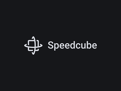 Speedcube Logo app branding design identity logo rubiks rubiks cube sans serif timer typography
