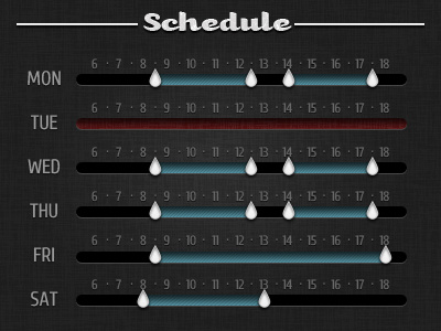 Schedule black texture ui