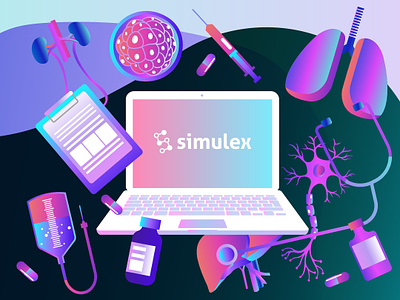 Ilustration for Simulex branding design graphic design illustration vector