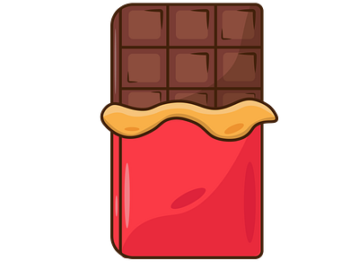 Chocolate Bar chocolate chocolate bar illustration red vector