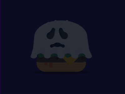 Ghost Burger buger character ghost gif monster toy ui
