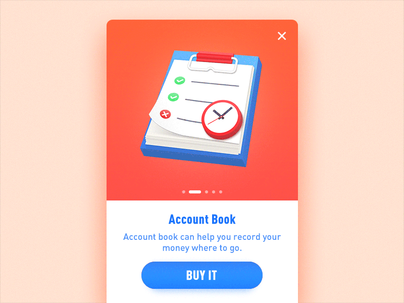Account Book buy icon motion ui