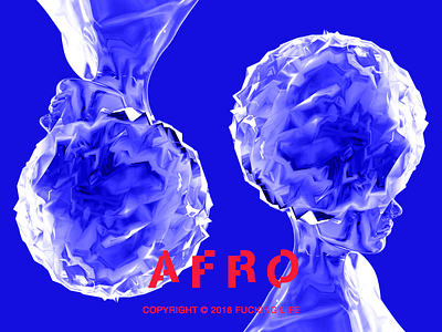 AFRO 2018 3d afro blue c4d color hair