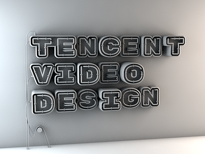 TVD 3D 3d c4d font model neon white