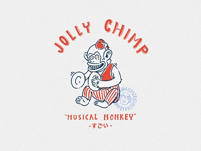 Jolly Chimp adobe illustrator badge design badge logo design for sale illustration logo merch design summer tshirt design vintage badge