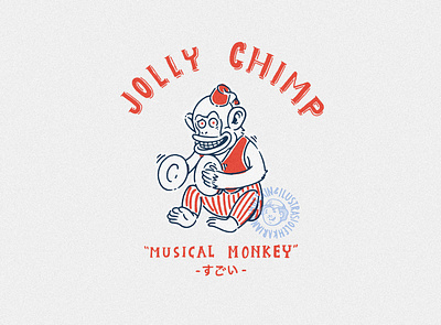 Jolly Chimp adobe illustrator badge design badge logo design for sale illustration logo merch design summer tshirt design vintage badge