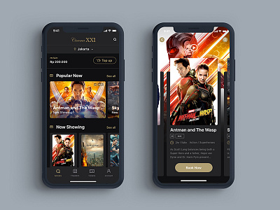 Redesign Cinema XXI Application app design feriktantomi interaction movie