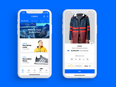 Cubic - E-Commerce Application fashion interaction uidesign ui ux uxdesign app design ecommerce