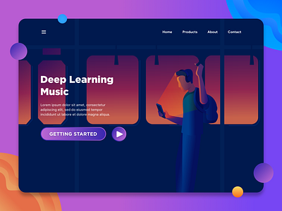 Deep Learning Music Landing page