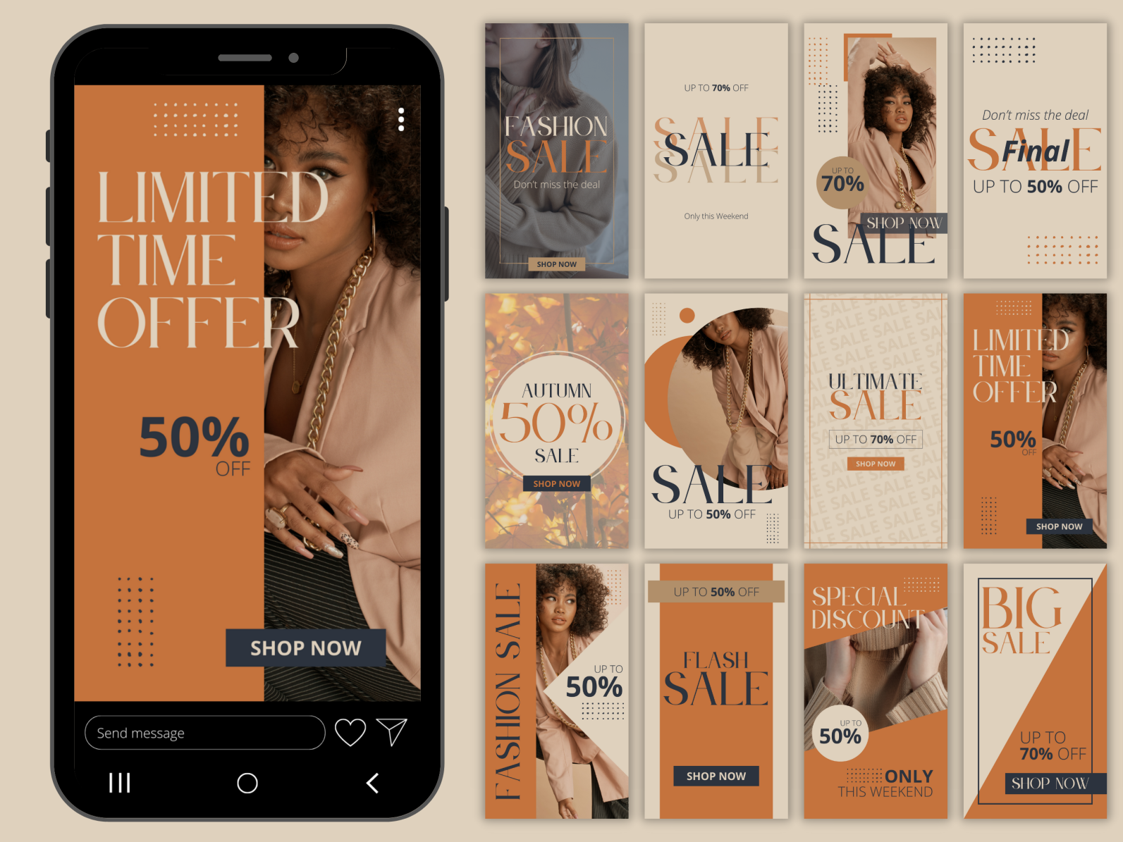 Canva Instagram Sale Stories Templates for Fashion Business by ...