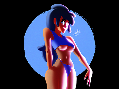 Dana - Blue Swimsuit